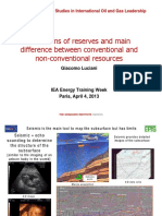 Definitions of Reserves and Main Difference Between Conventional and Non-Conventional Resources