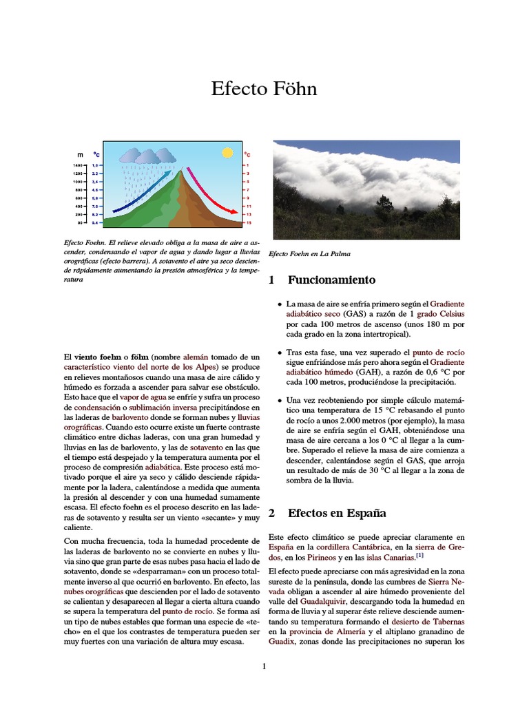 Efecto Fohn PDF | PDF | Herida | Barlovento y sotavento