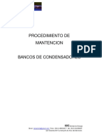 Procedimiento de Mantencion Banco de Condensadores