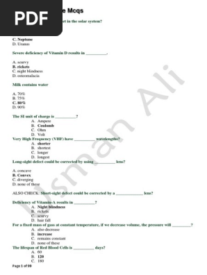 Everyday Science Most Important Mcqs For Ppsc Nts Etc