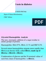 Biochemical Tests in Diabetes: DR Joe Fleming PHD MCB Frcpath Dept of Clinical Biochemistry CMC Vellore