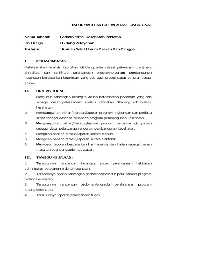 Tugas Administrator Kesehatan Di Rumah Sakit Info 