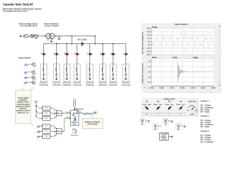 Capacitor Switching Study: Transient Analysis | PDF | Electrical ...