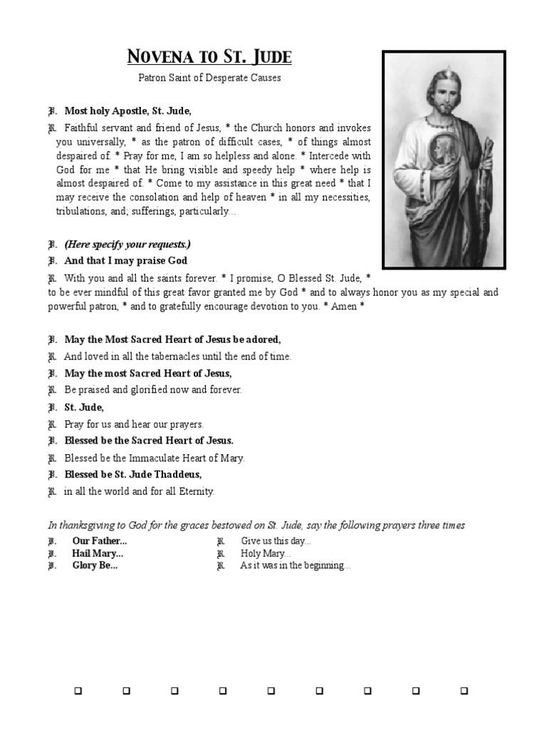 Novena To ST Jude PDF