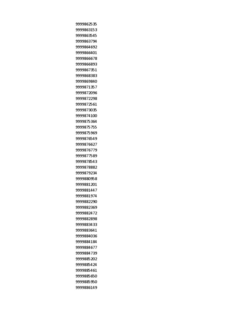 List of Unique Identifiers | PDF
