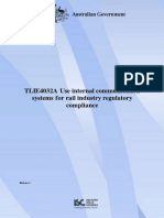 TLIE4032A Use Internal Communication Systems For Rail Industry Regulatory Compliance