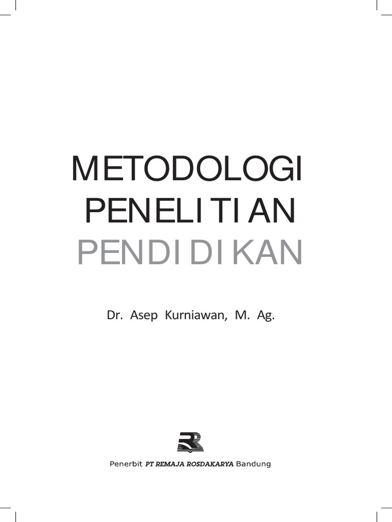 Metodologi Penelitian Pendidikan