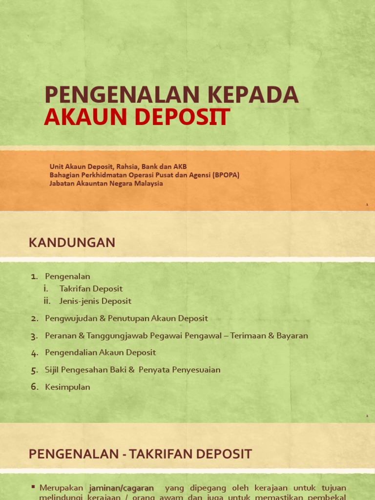 Deposit | PDF