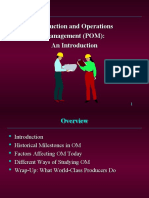 Production and Operations Management (POM) : An Introduction