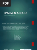 Sparse Matrices: Presentation by Zain Zafar