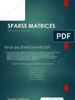 Sparse Matrices: Presentation by Zain Zafar