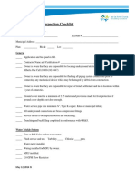 Water and sewer inspection checklist