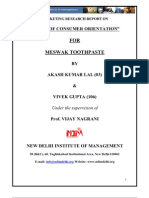 Consumer Behaviour Report On Meswak Toothpaste