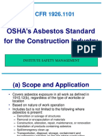 OSHA's Asbestos Standard For The Construction Industry: Institute Safety Management