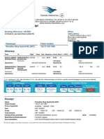 Electronic Ticket Receipt: Itinerary