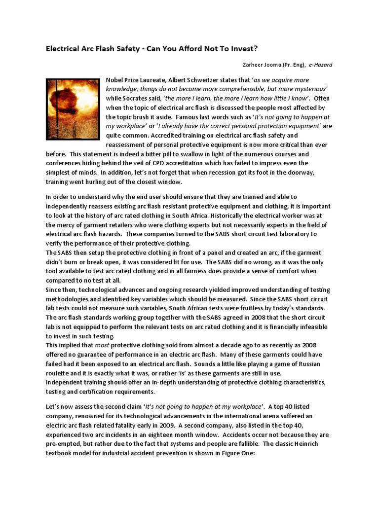 Electrical Arc Flash Safety Training Essentials | PDF | Cognition ...