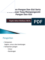 Komponen Pangan Dan Gizi, Serta Determinan Yg Mempengaruhinya