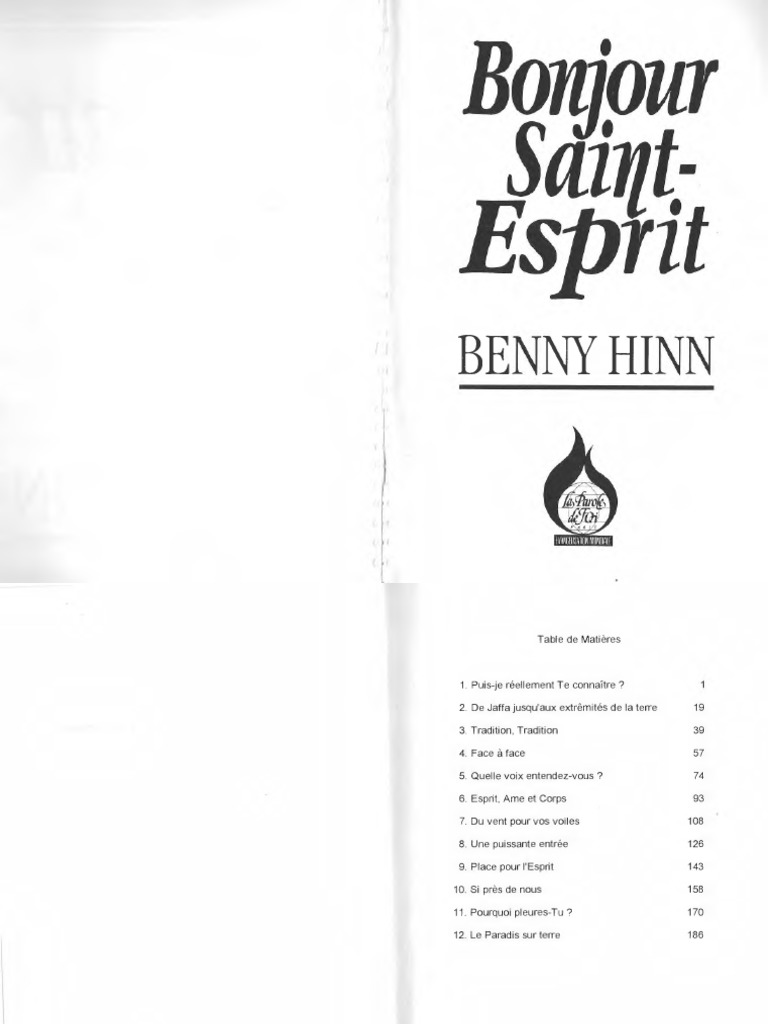 Bonjour Saint Esprit PDF PDF