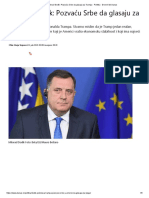 Milorad Dodik - Pozvaću Srbe Da Glasaju Za Trampa - Politika - Dnevni List Danas