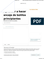 Aprender A Hacer Encaje de Bolillos Principiantes