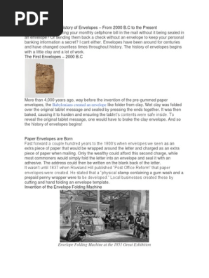 The History of Envelopes