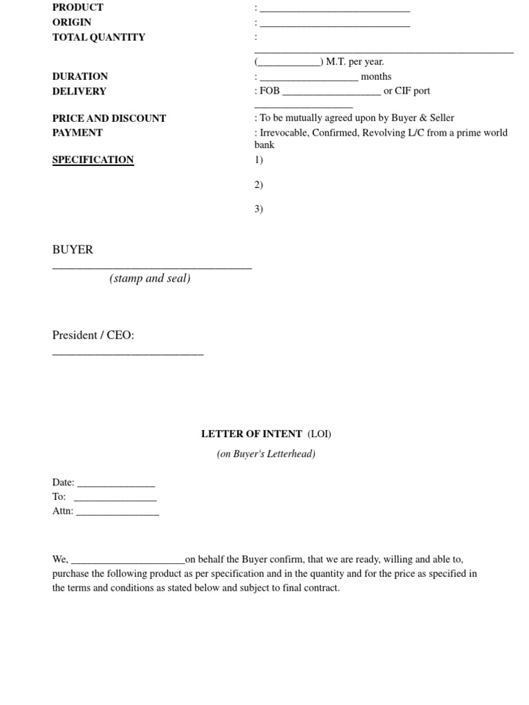 Buyer (Stamp and Seal) : (On Buyer #39 s Letterhead) PDF