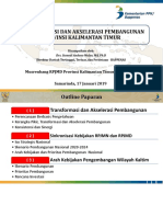 Paparan Bappenas Musrenbang Prov RPJMD Kaltim Di Samarinda, 17 Januari 2019