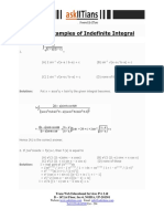 Solved Examples of Indefinite Integral PDF