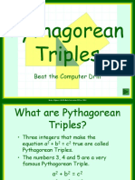 Pythagorean Triples: Beat The Computer Drill
