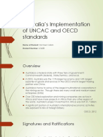 Australia's Implementation of UNCAC and OECD Standards