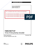 74HC147 10 To 4 Line Encoder PDF