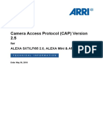 18-06-18 CAP 2.5 Camera Access Protocol Feature List ALEXA Mini AMIRA SUP 5.3