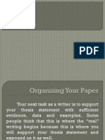 Organizing Your Paper