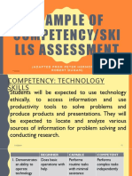 Example of Competency/Ski Lls Assessment: (Adapted From Peter Hernon and Robert Dugan)