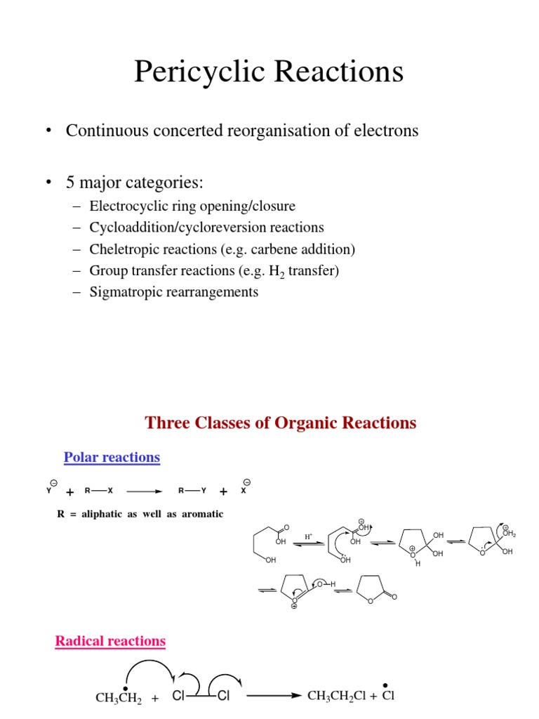Pericyclic Reactions: - Continuous Concerted Reorganisation of ...