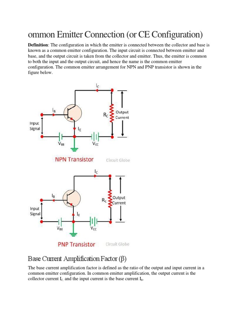 Common Emitter Configuration Guide | PDF | Bipolar Junction Transistor ...
