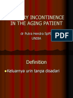 Urinary Incontinence in The Aging Patient: DR Putra Hendra SPPD Uniba