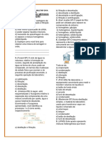 Lista de Exercícios Métodos de Separação