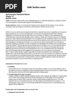 FDA BAM Chapter 14: B. cereus Testing | PDF