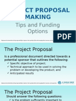 Project Proposal Making: Tips and Funding Options