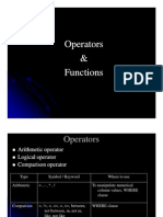 Operators Operators & & Functions Functions