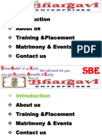 About Us Training &placement Matrimony & Events Contact Us: B E S B E