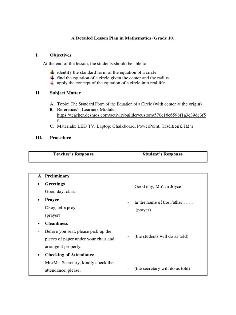 Standard-Equation-Of-A-Circle Math 10 | PDF | Circle | Cartesian ...