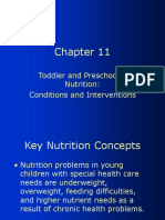 Toddler and Preschooler Nutrition: Conditions and Interventions