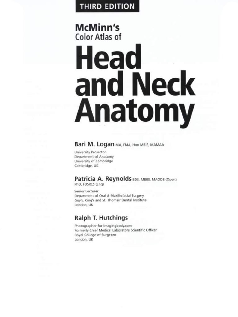 Mcminn's Color Atlas of Head and Neck Anatomy PDF | PDF
