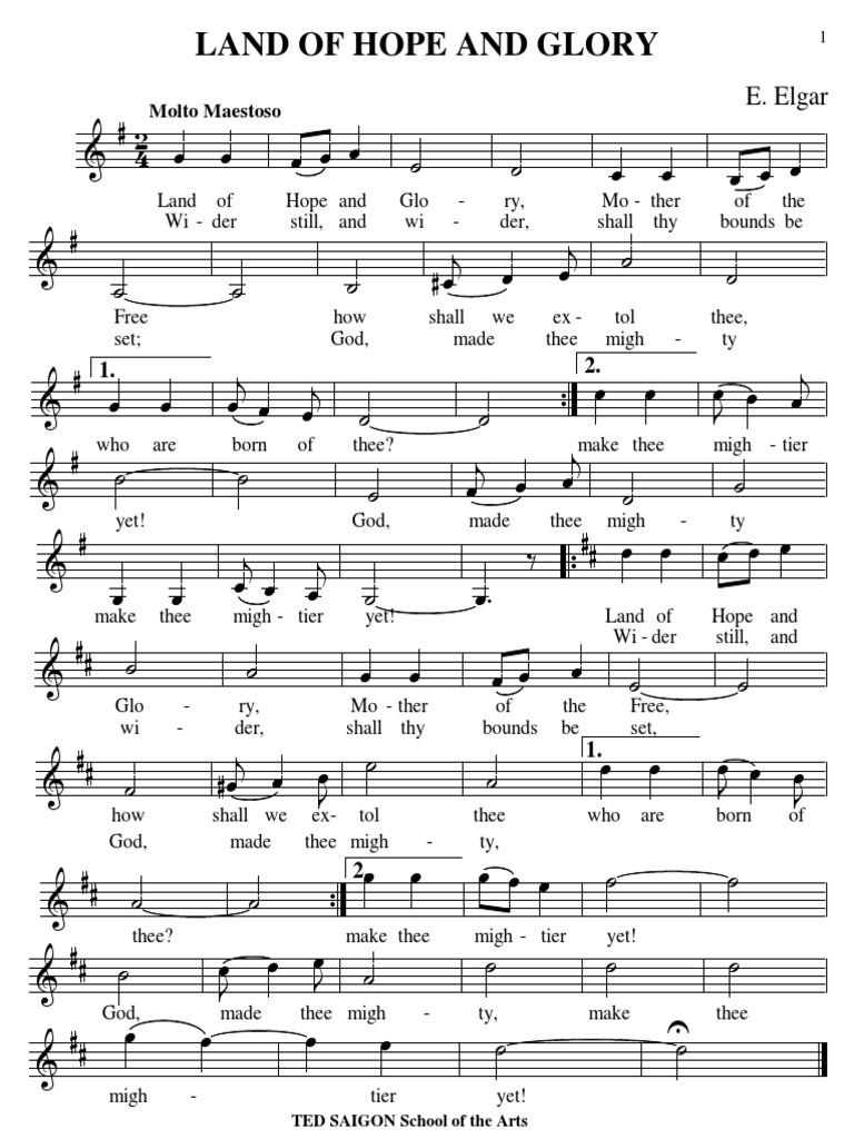 Land Of Hope And Glory E. Elgar