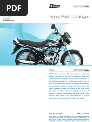 bajaj ct 100 spare parts price list