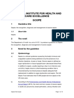 National Institute For Health and Care Excellence Scope: 1 Guideline Title