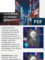 Equilibrium of Demand and Supply