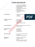 MATLAB Syllabus EE